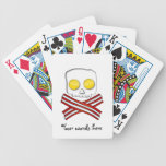Bacon and eggs skull and crossbones poker cards