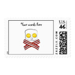 Bacon and eggs skull and crossbones stamps