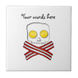 Bacon and eggs skull and crossbones tiles