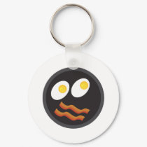 bacon and eggs smiley face keychains by littlethings bacon and eggs smiley face keychains