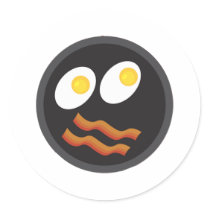 bacon and eggs smiley face stickers by littlethings bacon and eggs smiley face stickers