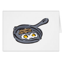 bacon and fried eggs cards