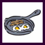 bacon and fried eggs