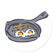 bacon and fried eggs sticker