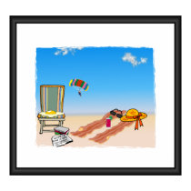 Bacon At The Beach PRINT by clarachandler Bacon At The Beach PRINT