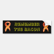 Bacon Awareness Ribbon Bumper Stickers