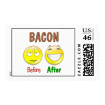 Bacon Before After Postage Stamp