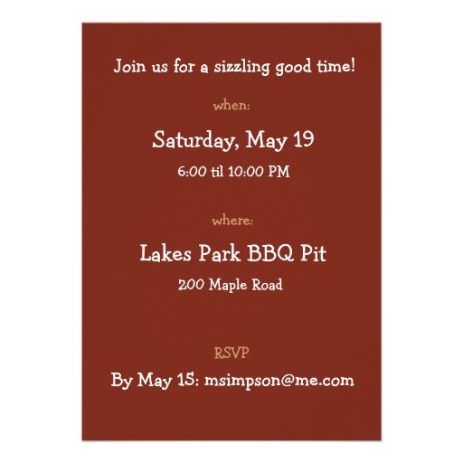 Bacon Birthday Party Invitation