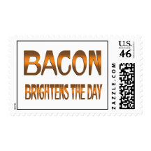 Bacon Brightens the Day Postage Stamps