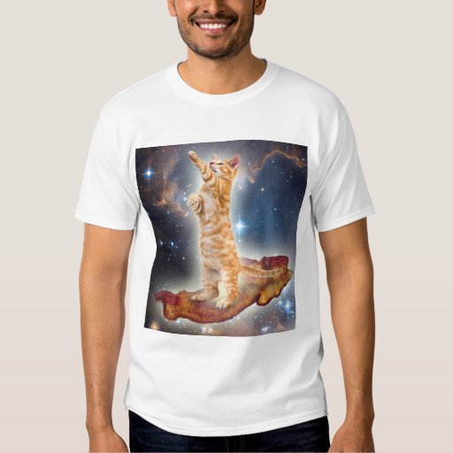 cat in space t shirt