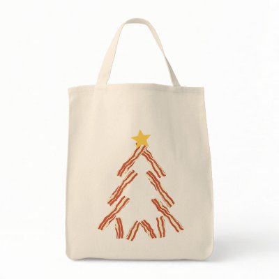 Bacon Christmas Tree Bags by trendyteeshirts