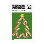Bacon Christmas Tree Postage Stamps