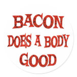 Bacon Does Good Round Sticker