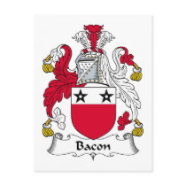 Bacon Family Crest postcards