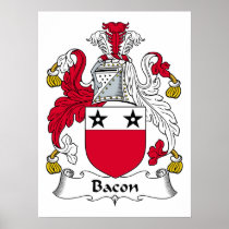 Bacon Family Crest Posters