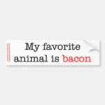 Bacon Favorite Animal Bumper Sticker