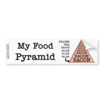 Bacon Food Pyramid Bumper Sticker