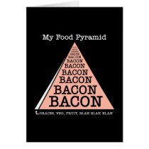 Bacon Food Pyramid Card