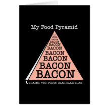 Bacon Food Pyramid Card
