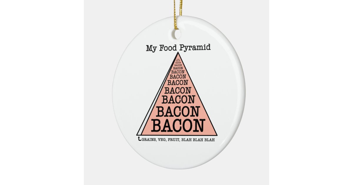 Bacon Food Pyramid Ceramic Ornament Zazzle