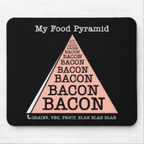 Bacon Food Pyramid Mousepad