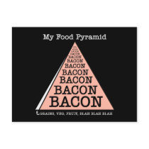 Bacon Food Pyramid Post Card