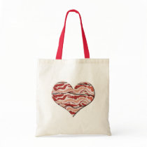 Bacon Hearted Tote Bags