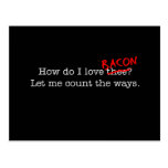 Bacon How Do I Love Thee Postcards
