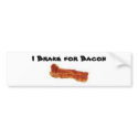 bacon, I Brake for Bacon bumper stickers