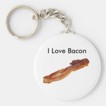 bacon, I Love Bacon Keychain