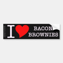 Bacon I Love Brownies Bumper Stickers