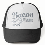 zaz_trucker_hat - bacon - it's whats for dinner: Sizes  Available colors: white_black