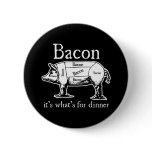 round_button - The USDA defines bacon as "the cured belly of a swine carcass"; other cuts and characteristics must be separately qualified (e.g., "smoked pork loin bacon").[1] "USDA Certified" bacon means that it has been treated for trichinella.: Sizes  Available colors: 0