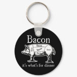 round_keychain - The USDA defines bacon as "the cured belly of a swine carcass"; other cuts and characteristics must be separately qualified (e.g., "smoked pork loin bacon").[1] "USDA Certified" bacon means that it has been treated for trichinella.: Sizes  Available colors: 0