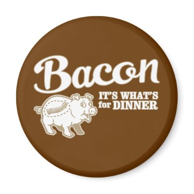 bacon - it's whats for dinner fridge magnet by strk3