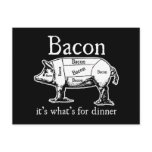 0 - The USDA defines bacon as "the cured belly of a swine carcass"; other cuts and characteristics must be separately qualified (e.g., "smoked pork loin bacon").[1] "USDA Certified" bacon means that it has been treated for trichinella.: Sizes  Available colors: 0