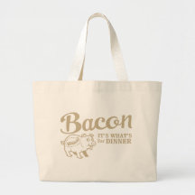 bacon - it's whats for dinner tote bags