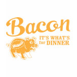 ladies_casual_tshirt - bacon - it's whats for dinner: Sizes s,m,l,xl Available colors: black