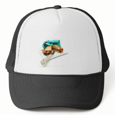 Bacon Lettuce And Tomato Mesh Hats by stockfoodpics