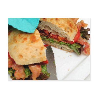 Bacon Lettuce And Tomato Postcards by stockfoodpics