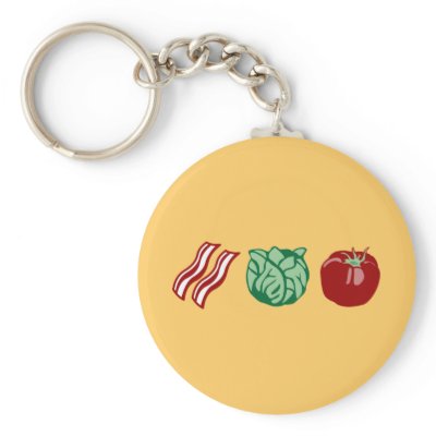 Bacon Lettuce & Tomato - The BLT! Keychains by pounddesigns