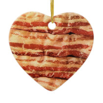 bacon love heart ornament