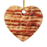 bacon love heart ornament