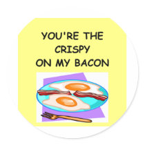 BACON lover Round Stickers