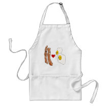 Bacon Loves Eggs Funny Bacon Design aprons by greenbaby Bacon Loves Eggs Funny Bacon Design aprons