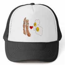 Bacon Loves Eggs Funny Bacon Design Hats