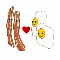 Bacon Loves Eggs Funny Bacon Design t-shirts