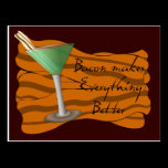 Bacon Martini Recipe Card Postcards