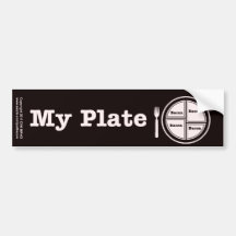 Bacon My Plate Bumper Stickers