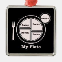 Bacon My Plate Christmas Tree Ornament